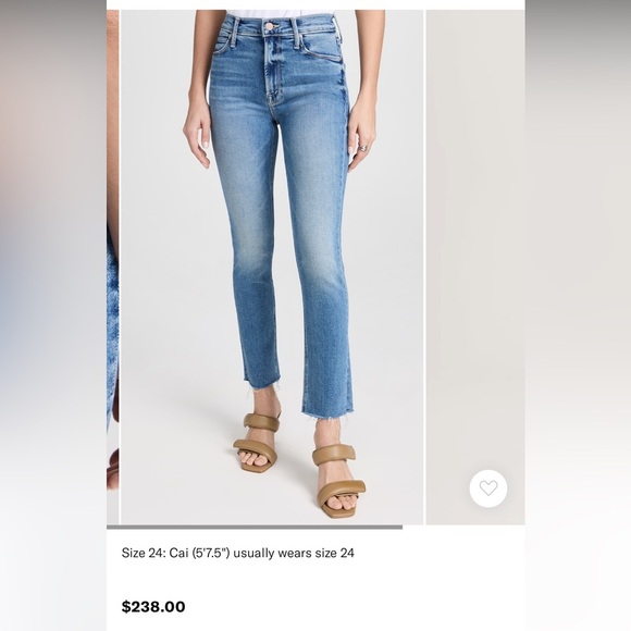 MOTHER Mid Rise Dazzle Ankle Fray in Riding the Cliffside Blue Jeans - Picture 12 of 12